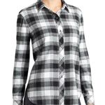 Athleta  Lumberjill Button Front Long Sleeve Checkered Plaid Flannel Shirt Top Photo 0