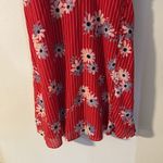 Madewell ‎ Daisy Society Button Wrap Dress Size 4 Red Floral Photo 8
