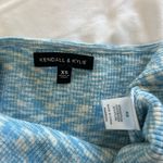 Kendall + Kylie  Pacsun Ribbed Blue Halter High Neck Tank Top Summer Knit Shirt Photo 2