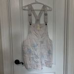 Aerie Women's Tie-Dye Overalls Large Adjustable Straps Cotton Blend Blue & White Photo 5
