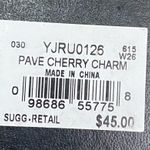 Juicy Couture Retired Pavè Red Cherry Charm Enameled Leaves With Box 16g Photo 14