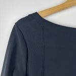 Boston Proper Black Square Neck Sheath Dress Sz Small Stretch Minimalist Career Photo 2