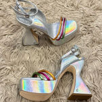 Circus by Sam Edelman Circus NY by Sam Edelman Alana Platform Sandal in holographic silver size 9 Photo 0