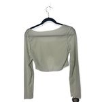 SheIn SZ L semi-sheer long sleeve crop top Photo 3
