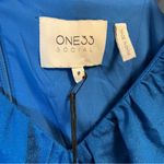 One 33 Social Dress Bright Blue Ruffle Surplice V Neck Mini Dress Sz 8 NWT Photo 4