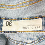 Rag and Bone  Nina High Rise Ankle Cigarette Jeans Women’s Size 30 Lou Wash Raw Hem Photo 9