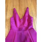 Belle Badgley Mischka Dress Womens 2 Fuchsia Fit & Flare V-Neck High Low Pockets Photo 3
