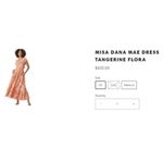 MISA Los Angeles NWT! Misa Dana Mae Dress Tangerine Flora Maxi Dress - Size Small Photo 9