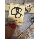 Anthropologie  One September Lyla Tunic Sheer Lilac Blue Boho Sequin Kimono XS Photo 5