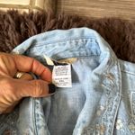 Vintage Denim western floral pearl snaps Long Sleeve shirt XL petite Blue Size undefined Photo 6