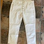 J.Crew NEW 10” Women’s Vintage Straight Button Fly White Jeans Size 35 Photo 0