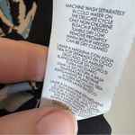 CAbi  Black Floral Short Sleeve Blouse Womens S Boho Flowy Sheer Classic Photo 4