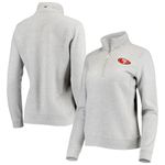 Vineyard Vines Women's  Heather Gray San Francisco 49ers Quarter-Zip Sweatshirt Photo 0