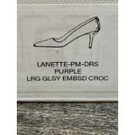 Ralph Lauren Lauren  Lanette Crocodile-Embossed Leather‎ Pump Purple Size 9.5 Red Photo 8