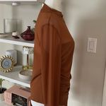 Chic Brown Mesh Long Sleeve Bodysuit Size XL Photo 3