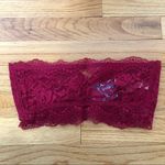Free People Lacey Looks Burgundy Bandeau Lace New NWT XS Photo 6
