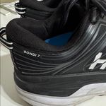 Hoka  Bondi 7 Black and White Athletic Shoes 7.5 Wide Photo 1