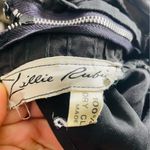 Vintage Lillie Rubin black lace sheer panel cotton halter top dress size 6 full Photo 3