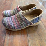 Dansko Women's  Multicolor Striped Espadrille Mules & Clogs Size 39/8.5 Photo 4
