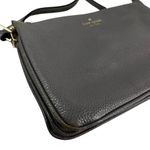 Kate Spade Leila Triple Gusset Gray Leather Crossbody Purse Photo 2