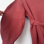 Anthropologie Mock-Neck Tie-Waist Sweater Mini Dress, Size L Photo 7