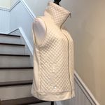 Ralph Lauren  Ivory Full Zip Diamond Quilted Lined Fleece Sleeveless Coat Vest Photo 1
