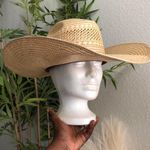 Resistol Self Conforming Tan beige cream straw Western cowboy long oval hat Photo 0