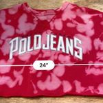 Polo by Ralph Lauren Polo Jeans Co Women’s XL Over Sized Crop Tie Dye Sweatshirt Pink Photo 6