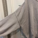 Urban Daizy Women's Gray Ribbed Knit Pullover Poncho Sweater Dolman Sleeve Large Photo 2