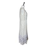 Old Navy Midi Dress Tie Neck Sleeveless Cream Blue Floral Women’s Size XL Photo 2