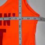 Americana Women's Neon Orange Logo One Piece Swimsuit Sexy Fun Sz M/L Photo 7