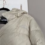 The North Face  Beige Cream Long Down 550 Puffer Jacket (Flaws) Photo 2