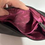 The Sak  Black Gray Leather Shoulder Strap Purse Pink Label Silver Hardwa… Photo 8