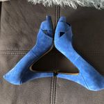 Nine West NWT Royal Blue Leather Suede Heels S7.5 Photo 8
