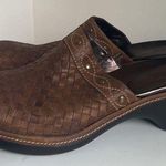 Ecco  Brown Mules Braided Leather Clogs 41 Casual Boho style  Photo 0