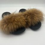Valpeak Fur Slippers Slides Women Open Toe Fuzzy Fur Size 9 Photo 1
