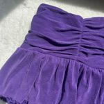 SheIn  Purple Tube Top‎ Ruched Sleeveless Sparkle Party Club Top Size M Photo 2
