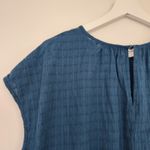 Future Collective Jenny K. Lopez Dark Blue Textured Short Sleeve Crop Blouse XL Size XXL Photo 5