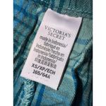 Victoria's Secret  Lounge SHORTS Sleepwear Green Flannel Silver Metallic Size XS Photo 2