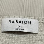 Aritzia Babaton Gray Short Sleeve Ribbed Knit Sculpt Square Neck Crop Top Sz XS Photo 2