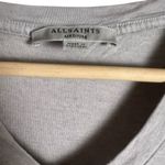 All Saints Wool Blend Light Gray Short Sleeve V-Neck T-Shirt Size Medium Photo 1