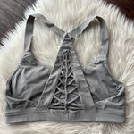 Athleta Gray Braided-Back Sports Bra Photo 1