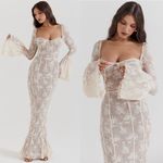 House Of CB  S A-C  'Delilah' Vintage Cream Lace Maxi Dress NWOT Photo 1