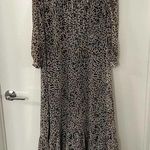 ZARA  NWOT Cheetah Print Pleated Maxi Dress Size Small Photo 0