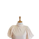 Free People  Claudia Puff-Sleeve Blouse Pink Size XS Holiday Velvet Bohemian Cute Photo 6