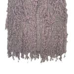 Umgee Women's Cardigan Wrap Shaggy Open Front Fringe Vest Sleeveless Grey Large Photo 4