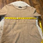 ZARA Sweater Dress Size Small Tan Short Sleeve Inverted Seams Womens Photo 1