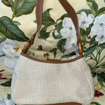 Fossil  Woven Look Leather Trim Shoulder Bag Purse Photo 0