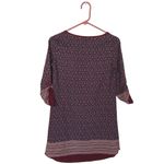 Rue 21 Purple Floral Paisley Print Design Button Sleeve Long Tunic Top Dress Photo 1