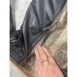 Harley Davidson Limited Edition Leather Moto Jacket Black & Python Snakeskin SW Photo 6